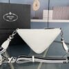 Prada 21K Tri-Fold Cross Texture Triangle Bag with Box