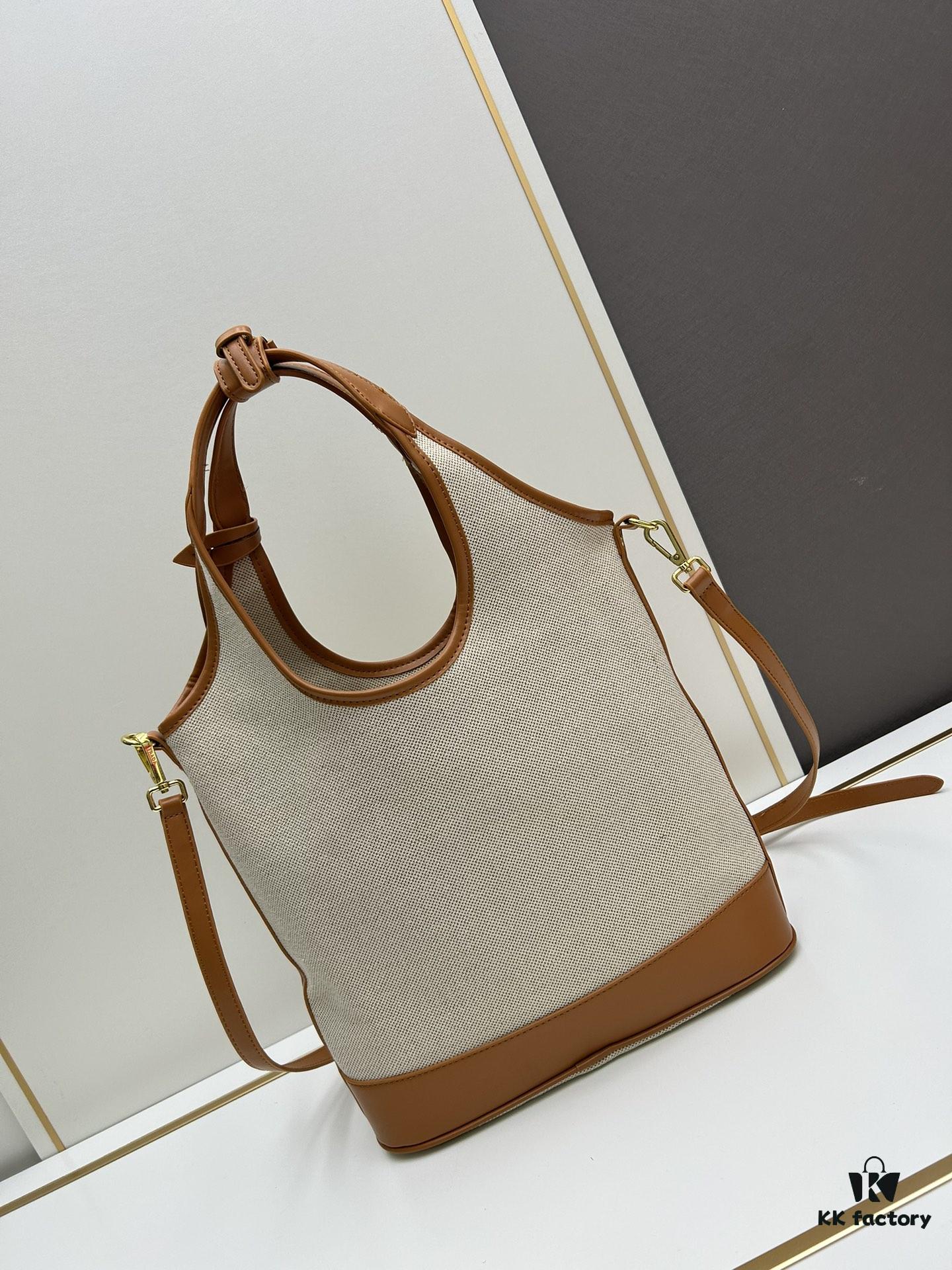 Large Size Prada New Linen Blend Tote Bag