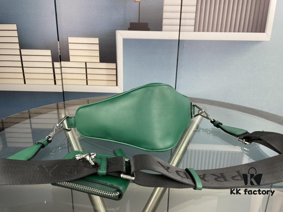 New Plain Weave Prada 21K Triple-in-One Triangle Bag