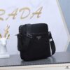 PRADA Men's Single Shoulder Bag, Classic Official Bestseller, Lightweight Original Waterproof Fabric, Model 002 Size: W24 x H28 x D8