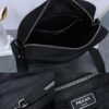 PRADA Men's Single Shoulder Bag, Classic Official Bestseller, Lightweight Original Waterproof Fabric, Model 002 Size: W24 x H28 x D8