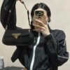 PRADA New Style Baguette Shoulder Bag (Box Included) Size 24x12x4, Model No. 817, Full Grain Leather Version