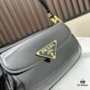 PRADA New Style Baguette Crossbody Bag (With Box) Size 24x12x4, Model No. 817, Full Grain Leather Version