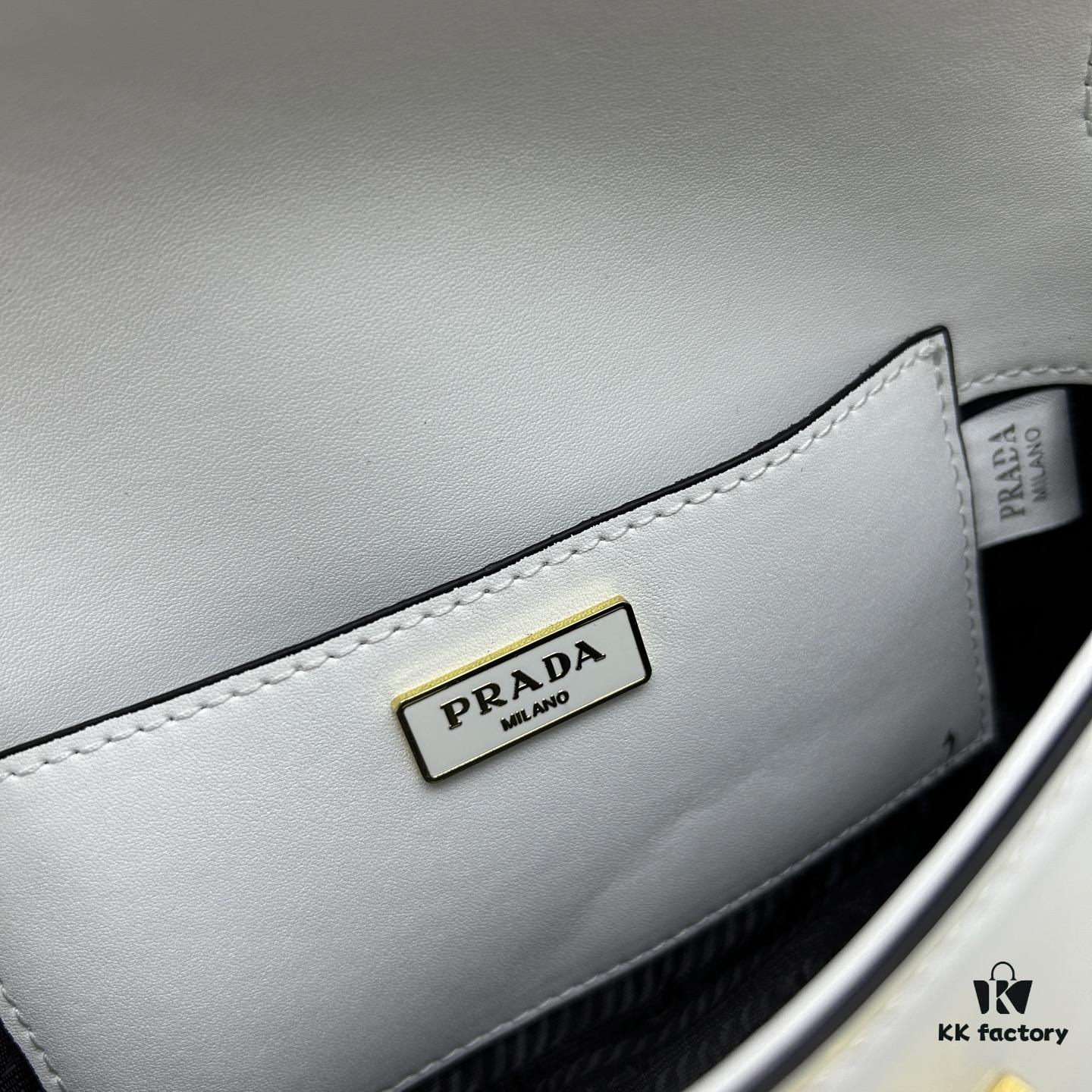 PRADA New Baguette Crossbody Bag in Cowhide (Box Included) Size 24x12x4, Model No. 817