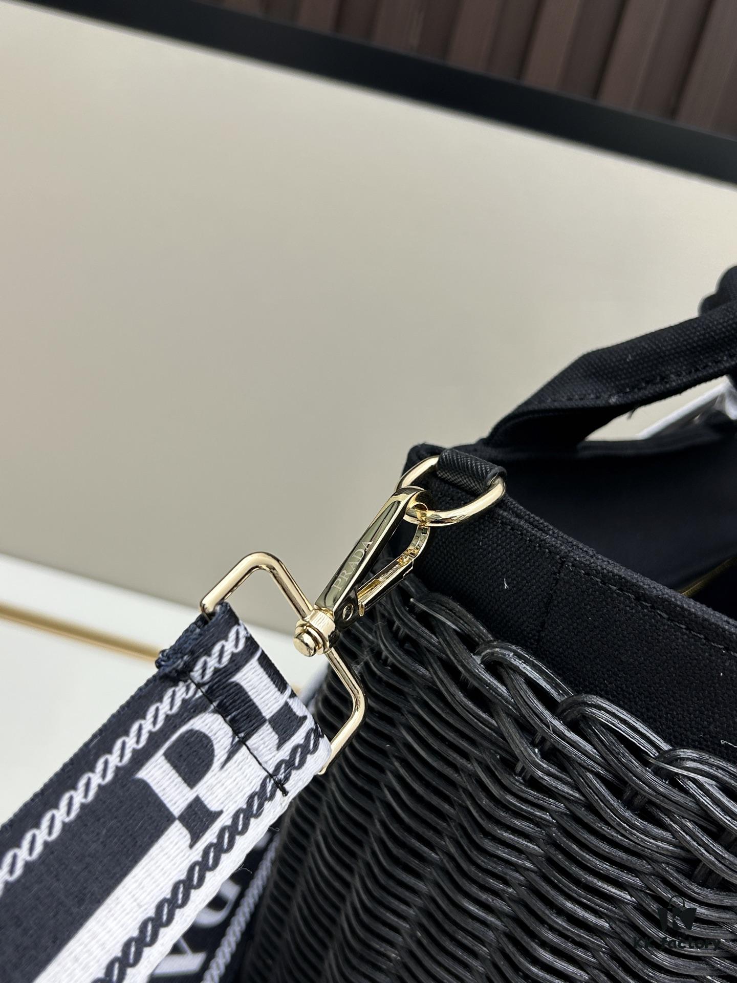 Prada-style Palm Leaf & Cowhide Woven Tote Bag – Premium Quality, Handheld or Shoulder Carry