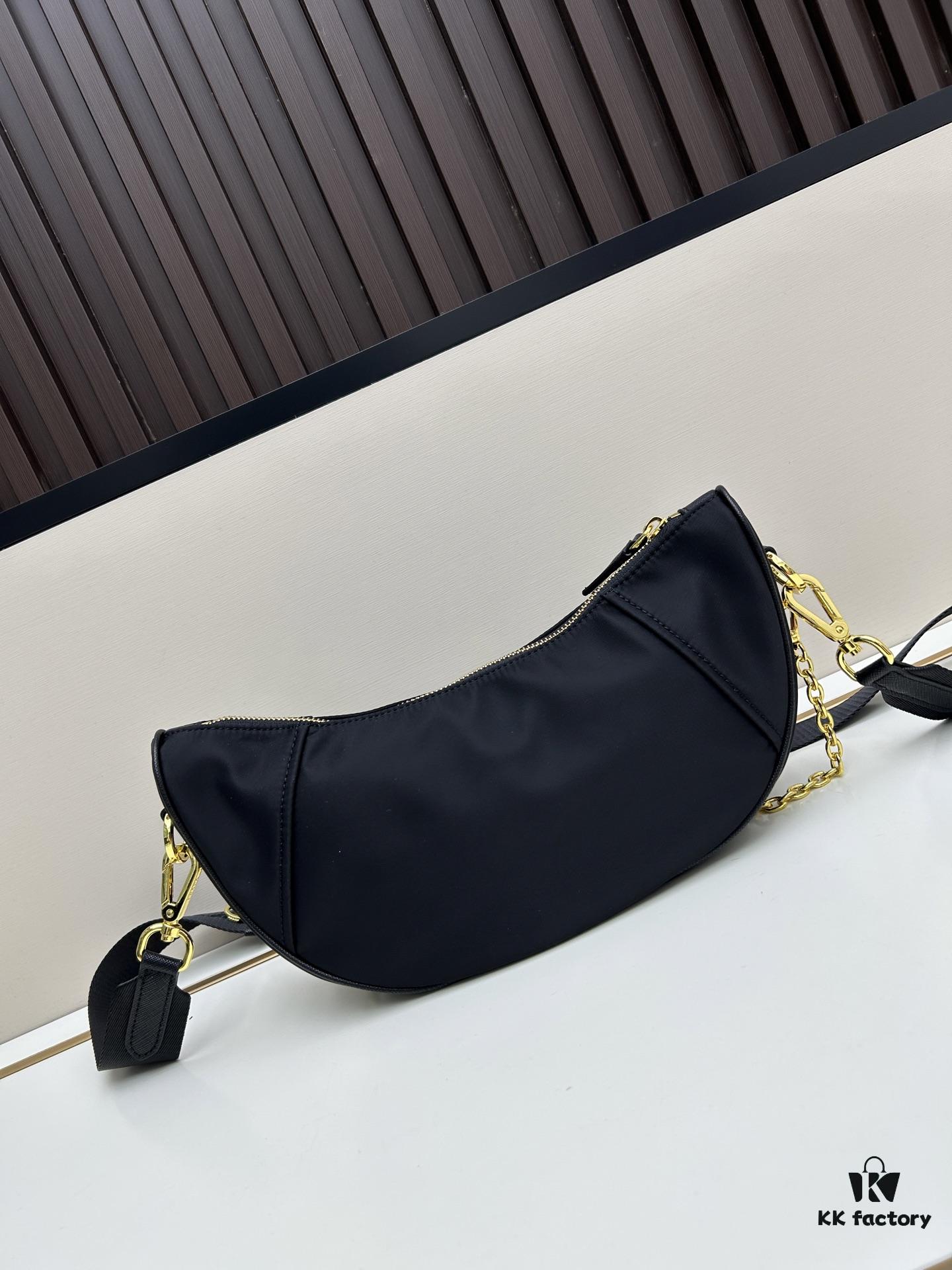 PRADA Re-Nylon Crescent Bag with Box ||| New Arrival