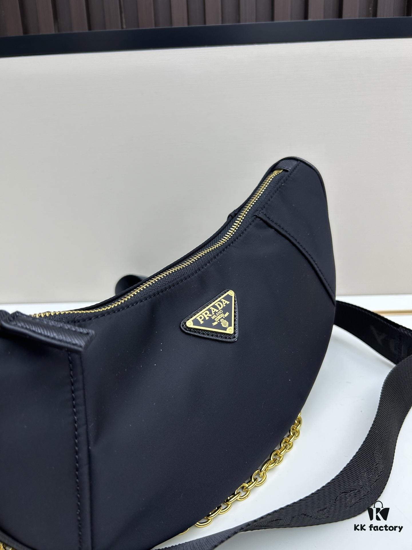 PRADA Re-Nylon Crescent Bag with Box ||| New Arrival