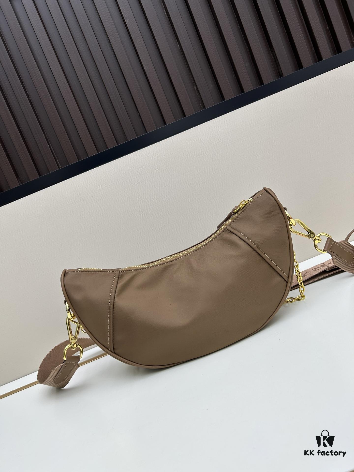 PRADA Re-Nylon Crescent Bag with Box