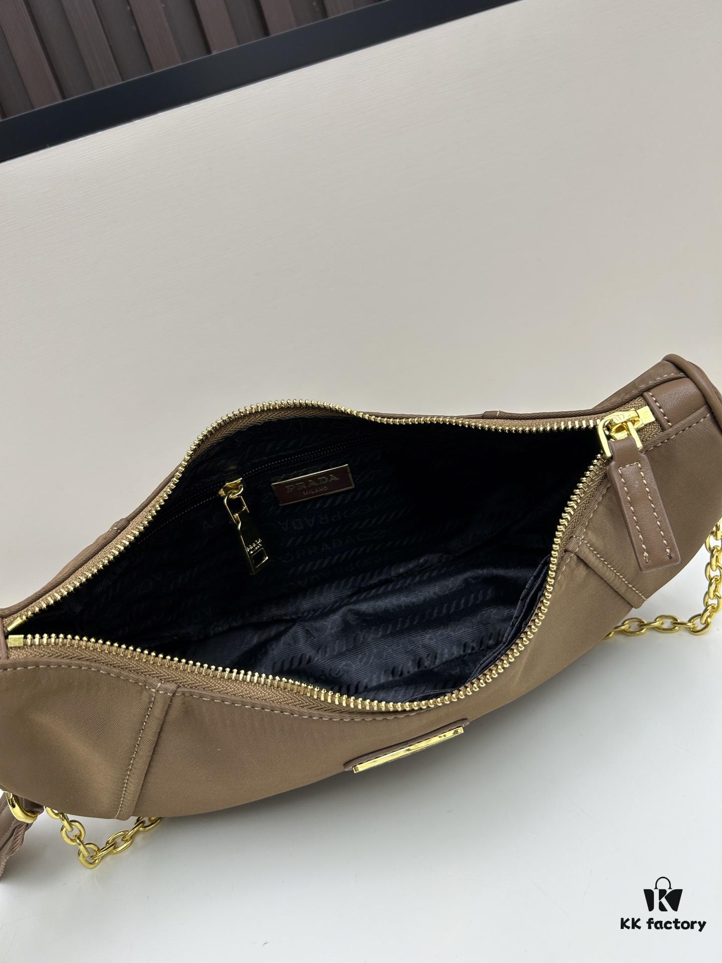 PRADA Re-Nylon Crescent Bag with Box