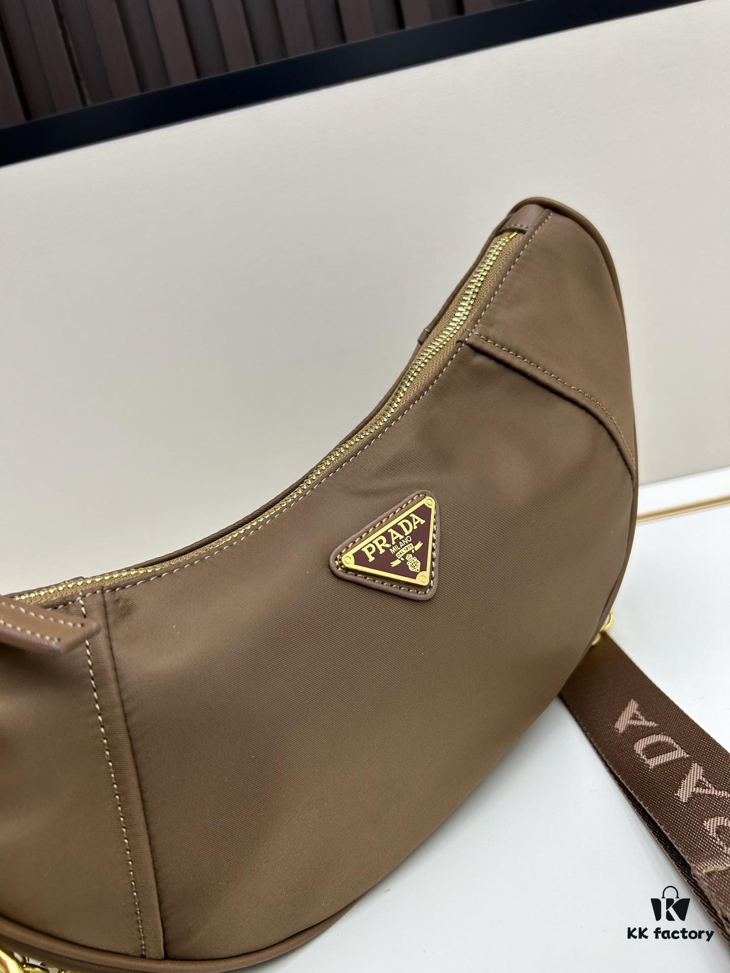 PRADA Re-Nylon Crescent Bag with Box