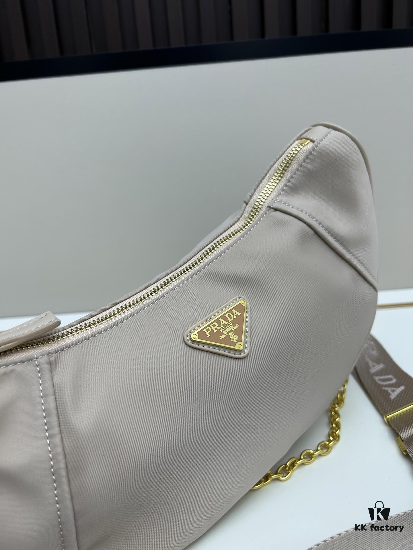 PRADA Re-Nylon Crescent Bag with Box