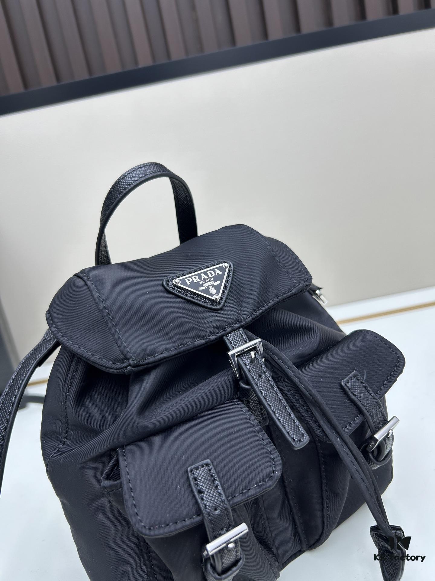 Prada Silver Logo Parachute Backpack – A Lifetime Companion