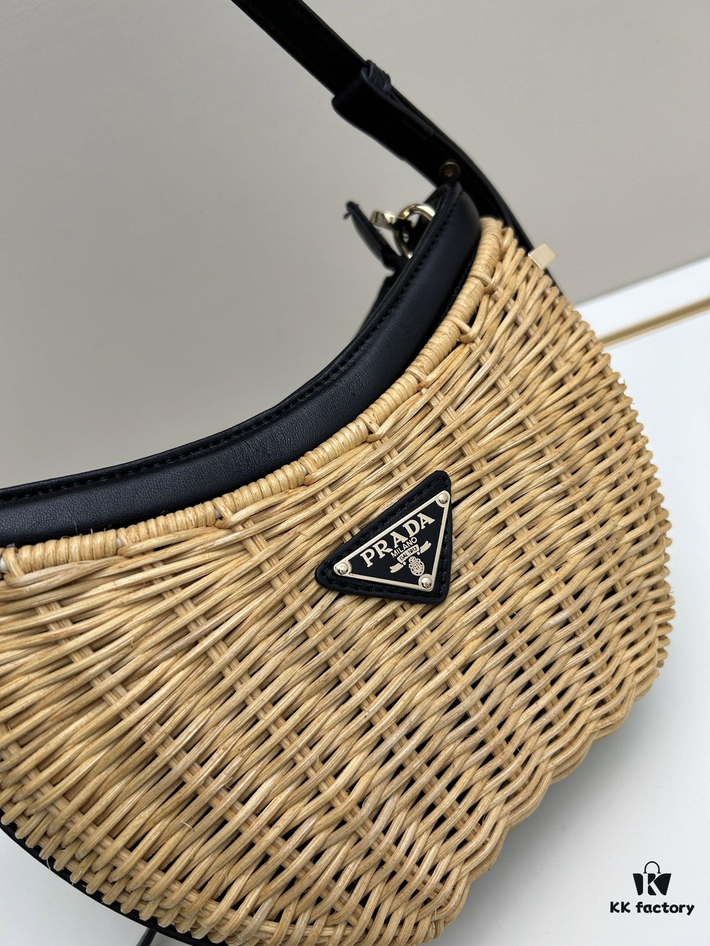 PRADA Woven Style Chic Bag with Box - Casual and Elegant