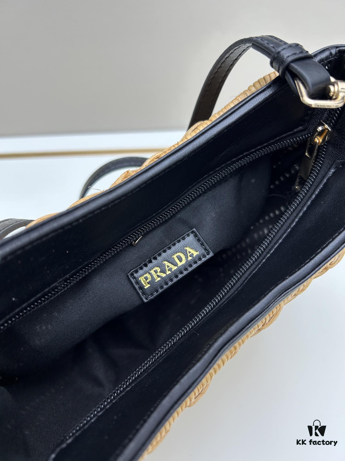 PRADA Woven Style Chic Bag with Box - Casual and Elegant