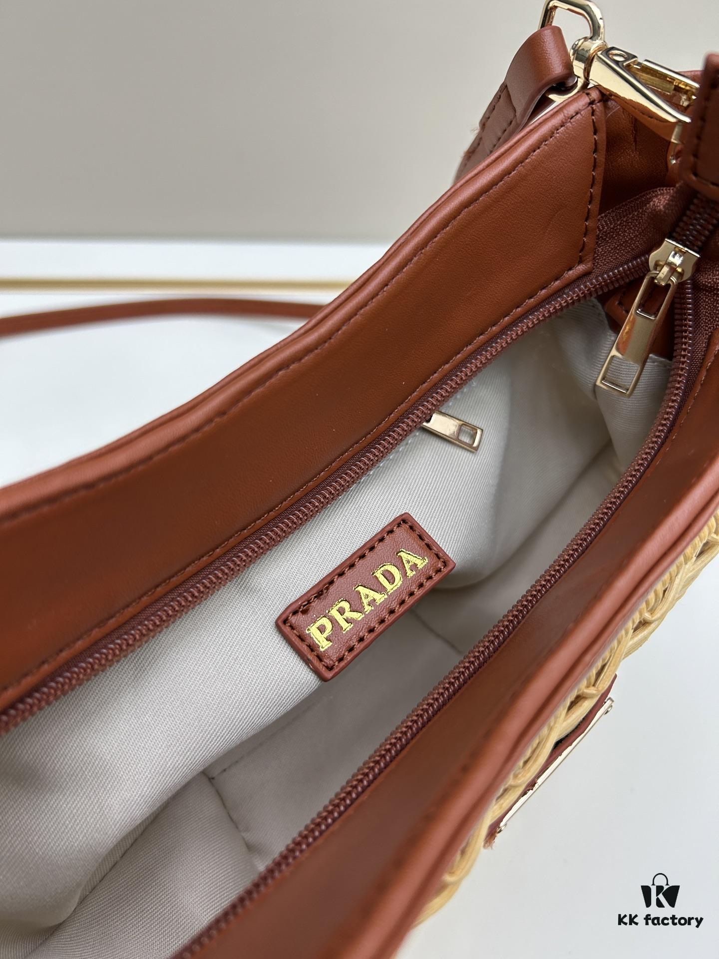 Box Included, PRADA Woven Style Beautiful Bag – Casual and Elegant