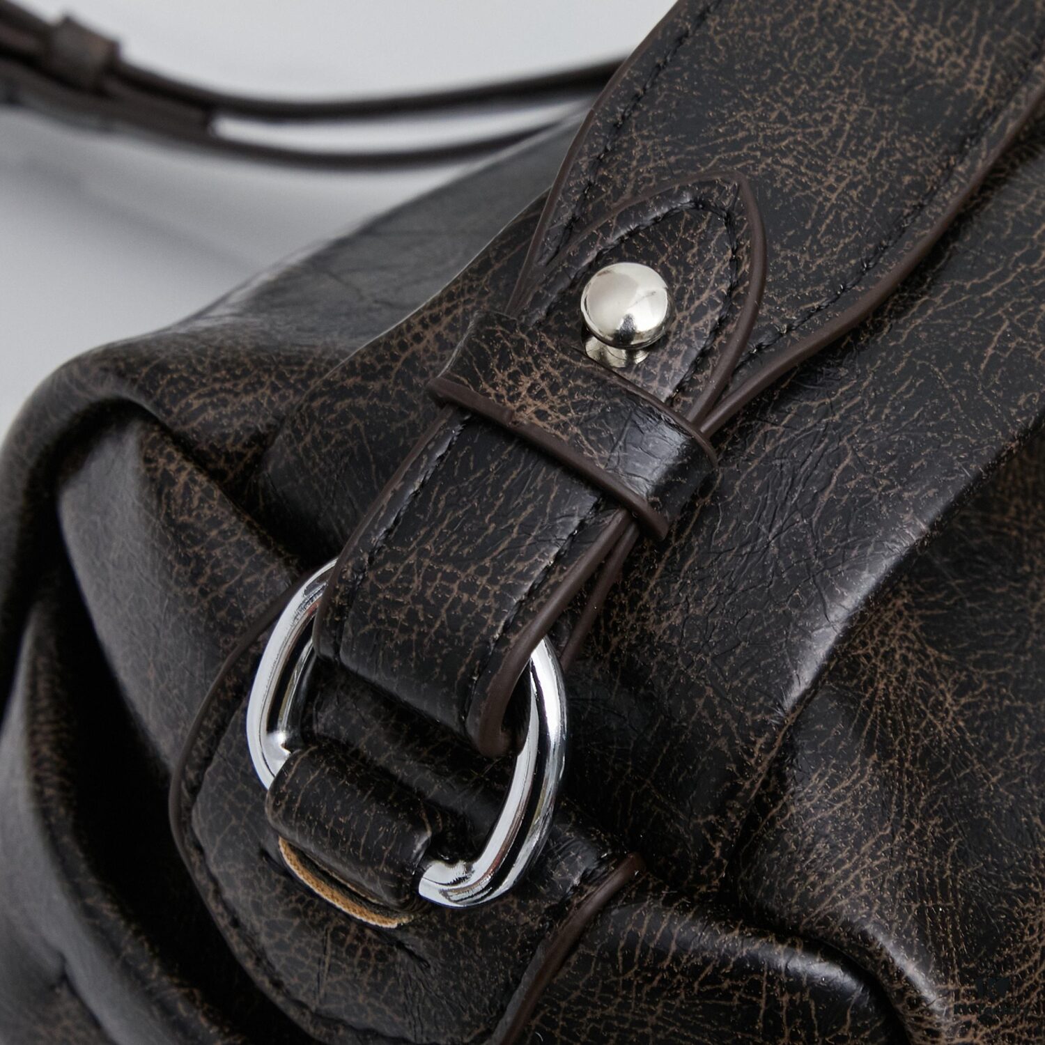 PRADA 25 Runway Edition Unisex Distressed Wax Leather Boston Bag