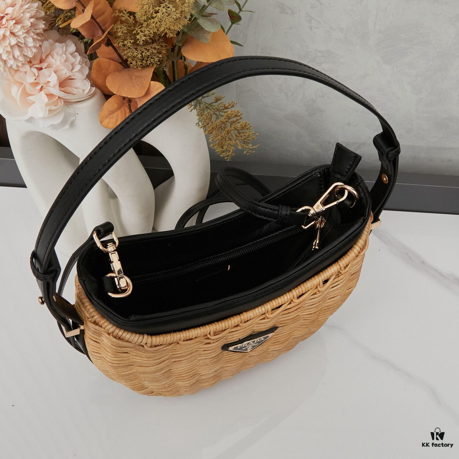 PRADA Woven Style Chic Bag with Box - Casual and Elegant