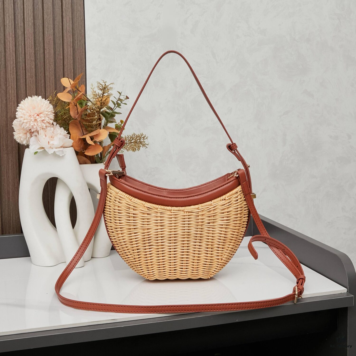PRADA Woven Style Chic Bag with Box - Casual Elegance