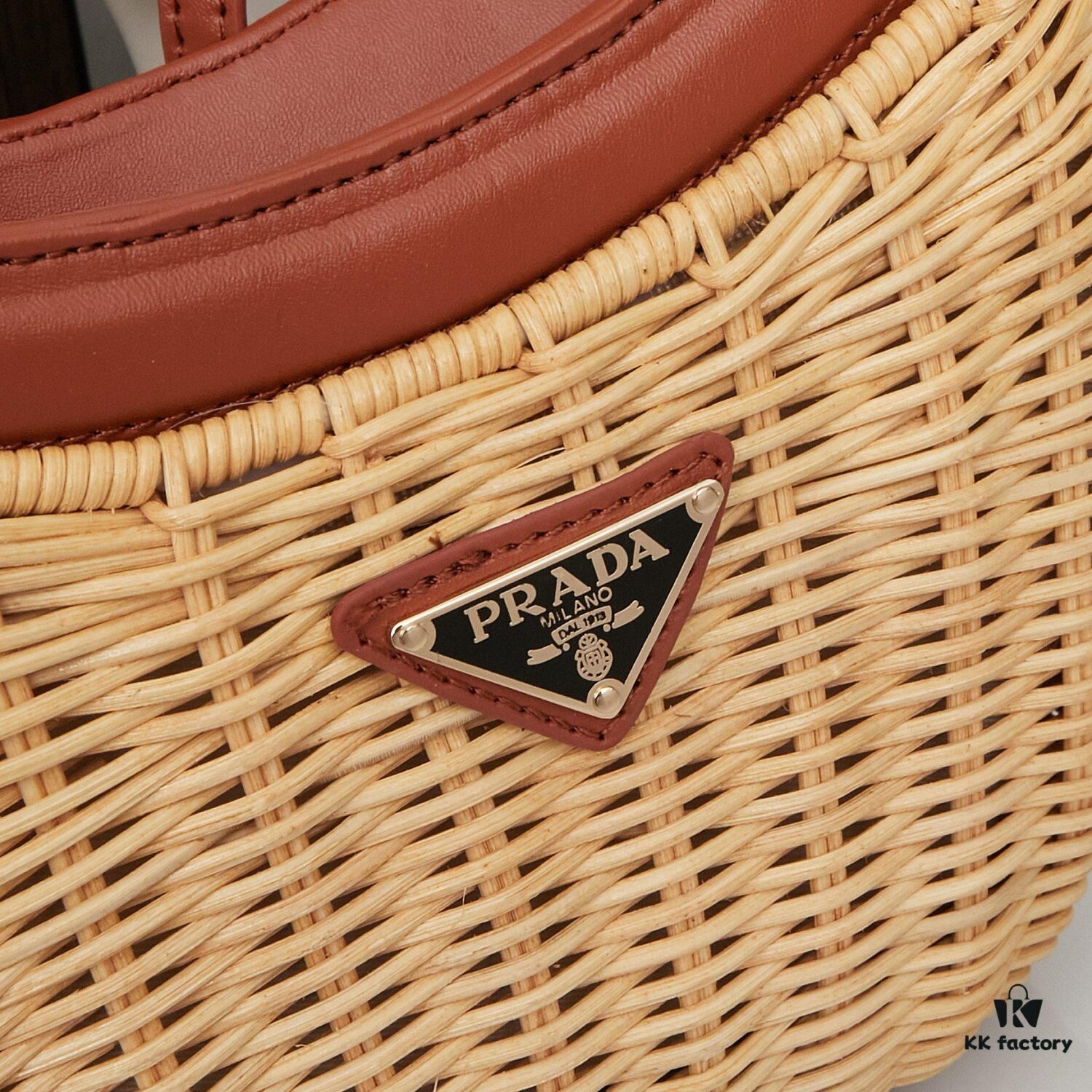 PRADA Woven Style Chic Bag with Box - Casual Elegance
