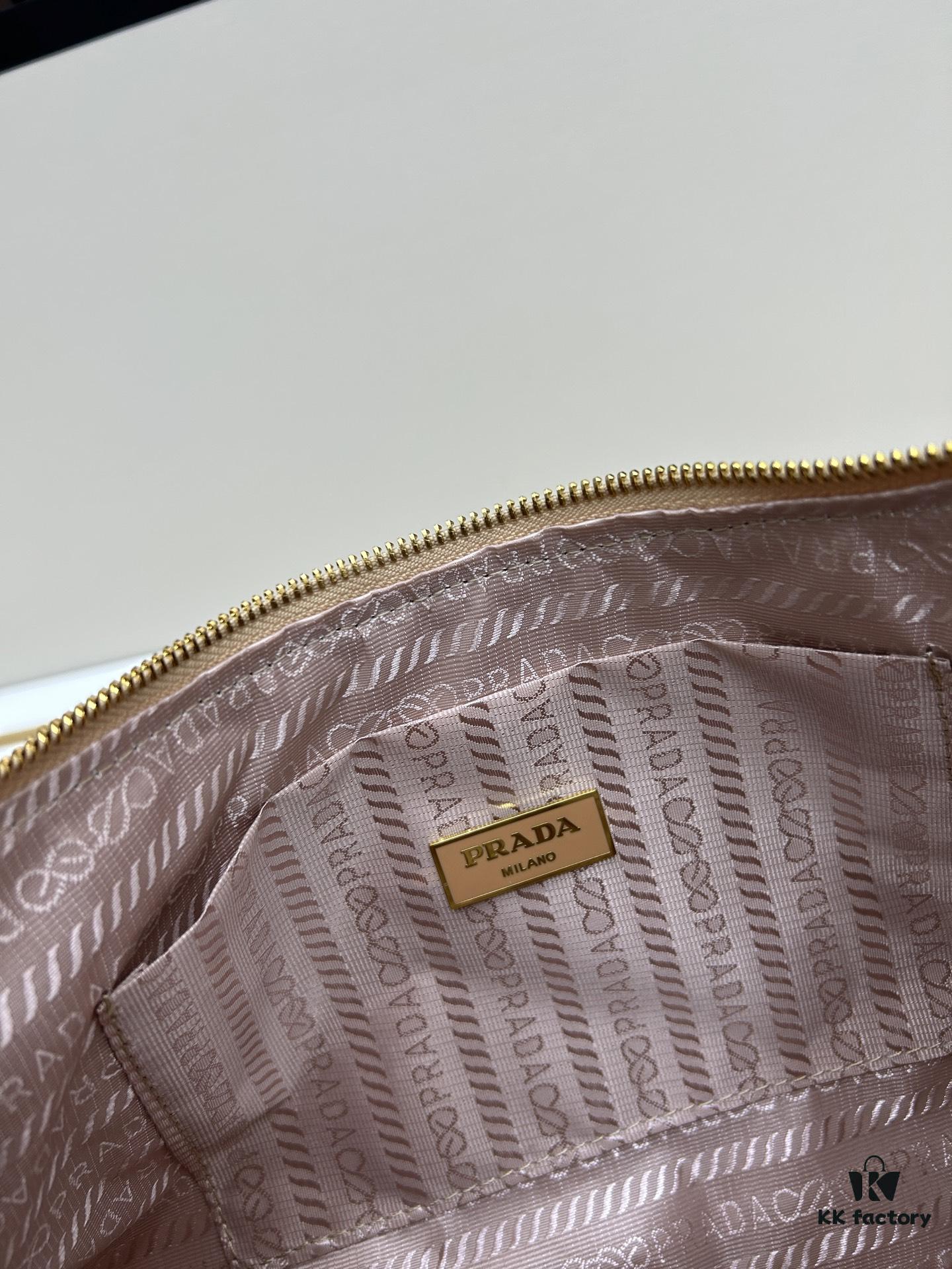 Prada Raffia Underarm Bag with Box