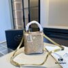 New Arrival - Upgraded Version, High-End Prada Limited Counter Bling Crystal Bucket Bag