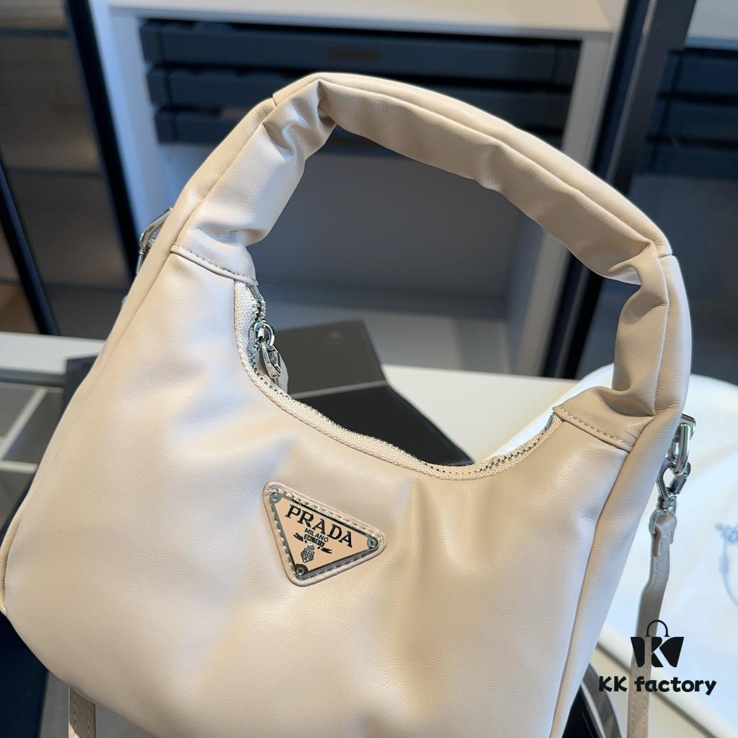 New Arrival 🔥 Prada Limited Edition Cloud Series Hobo Underarm Bag – Luxury Designer Handbag with Adjustable Strap, Premium Hardware, Gift-Boxed
