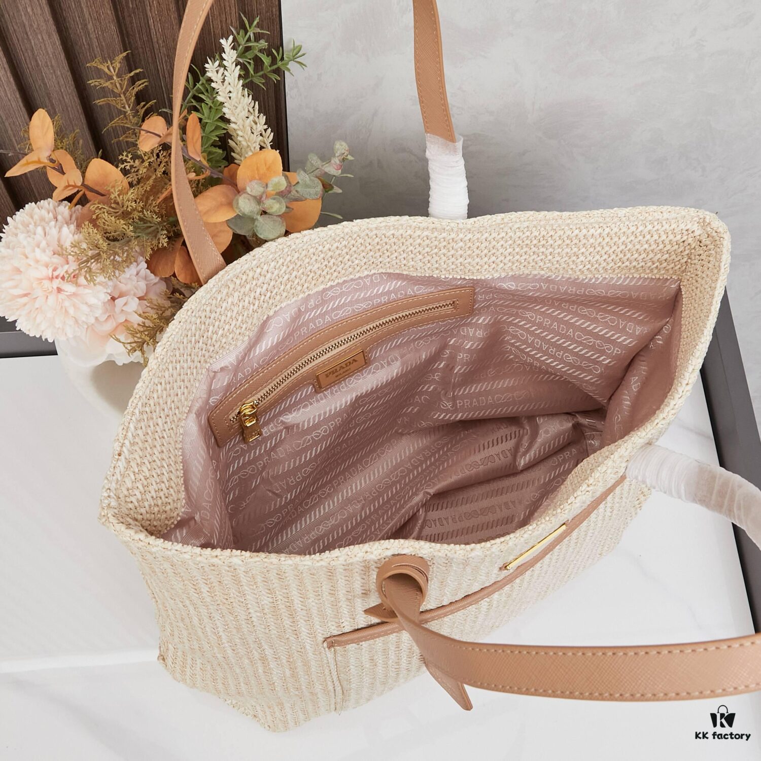 Prada Woven Straw Bag