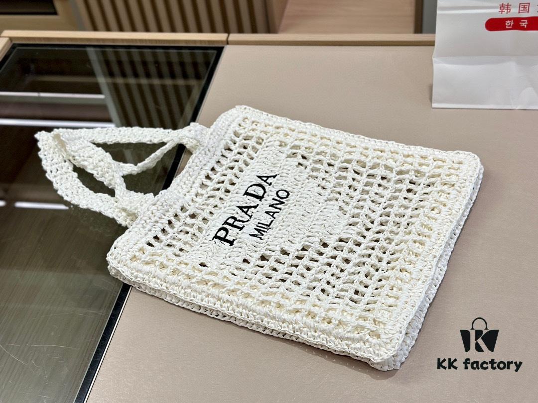 Prada Popular Tote Bag Rafia Style