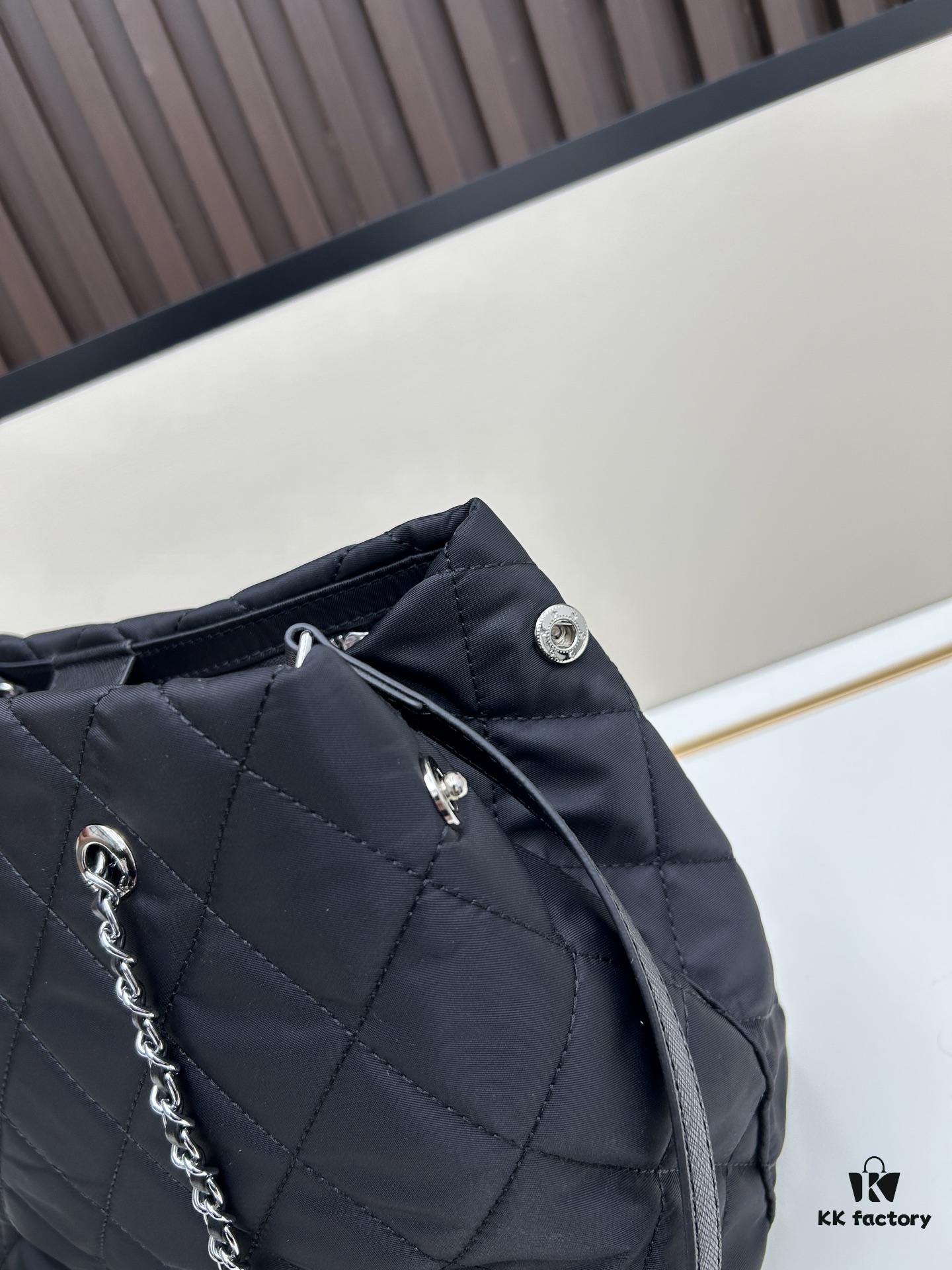 Prada Vintage Zipper Style Chain Quilted Crossbody Bag