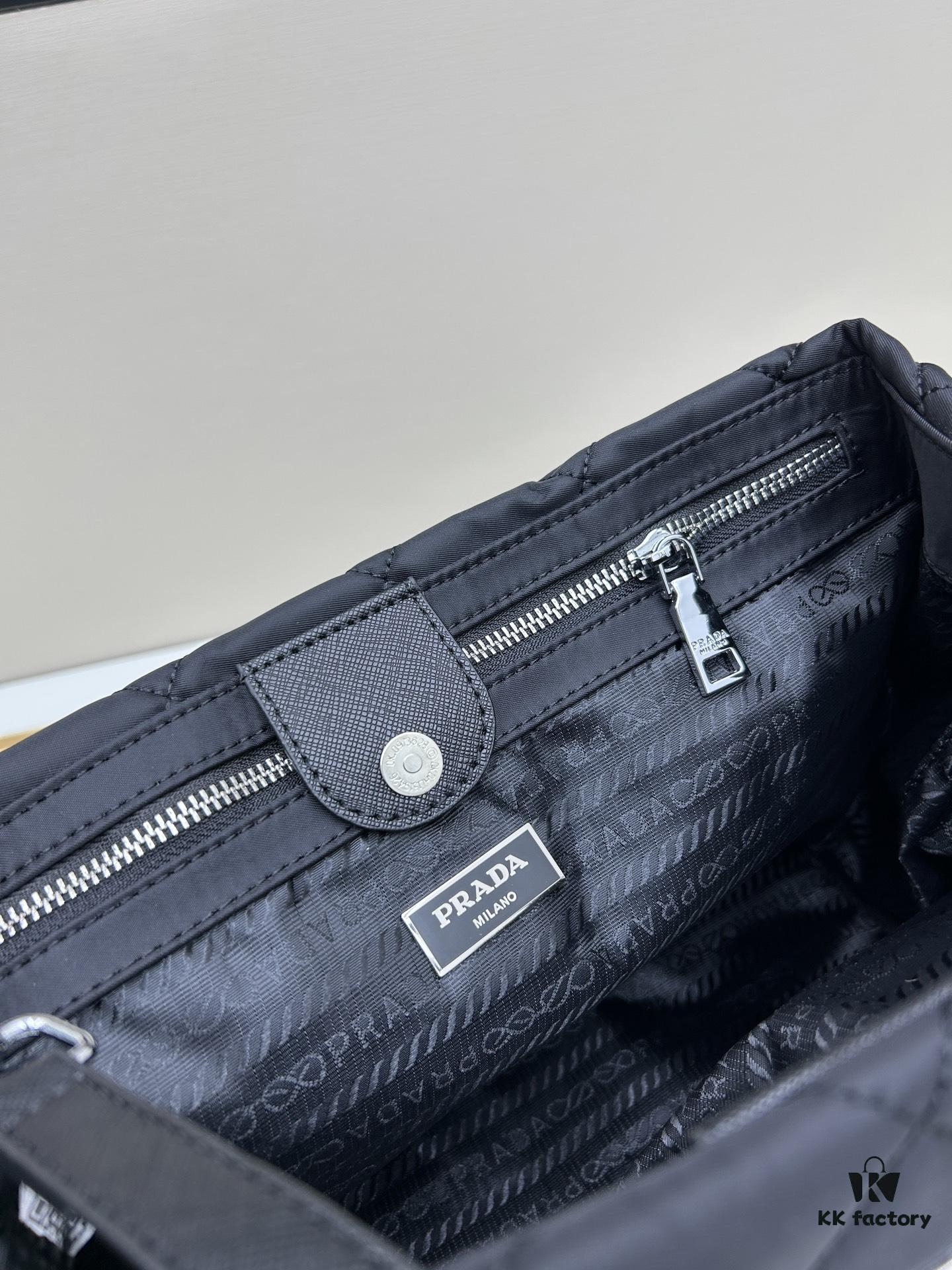 Prada Vintage Zipper Style Chain Quilted Crossbody Bag