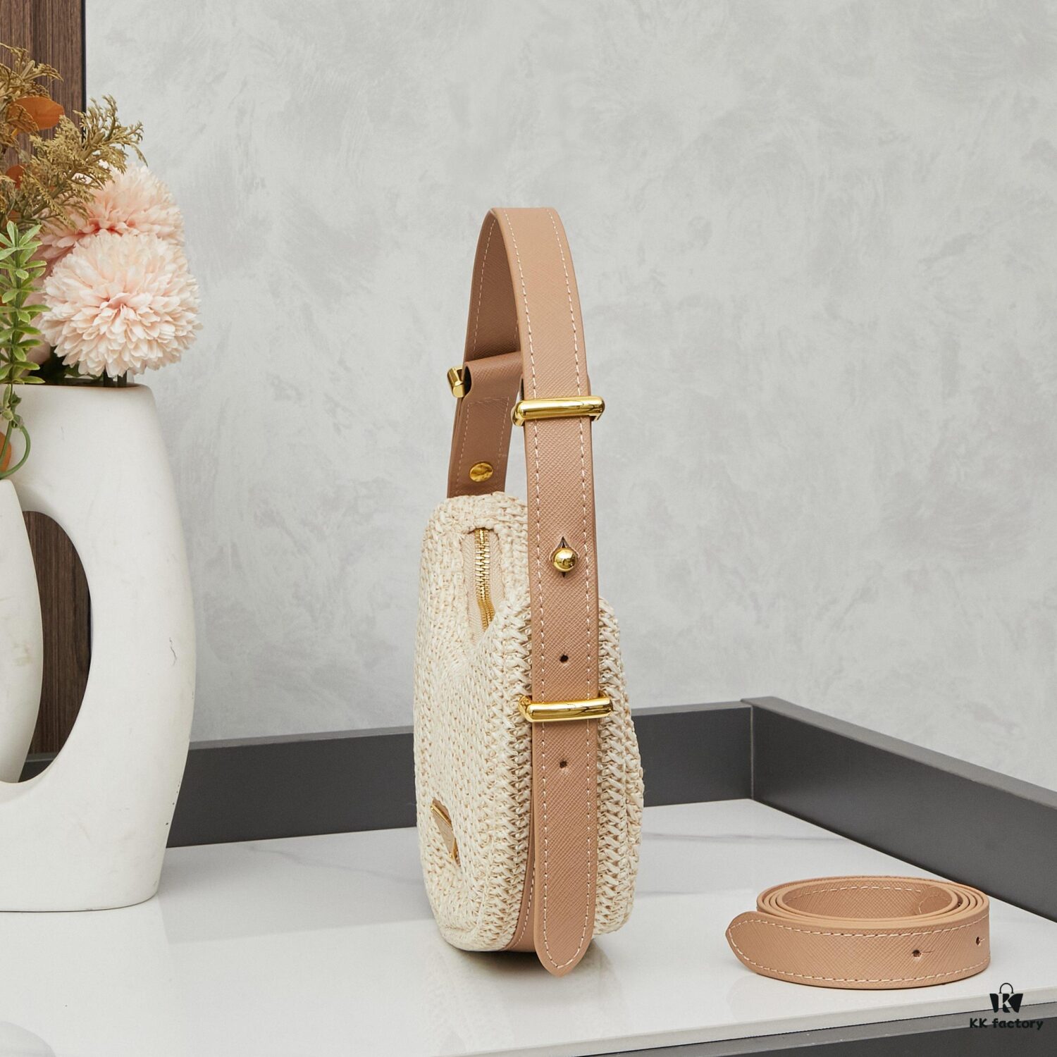 Prada Woven Hobo Bag with Box