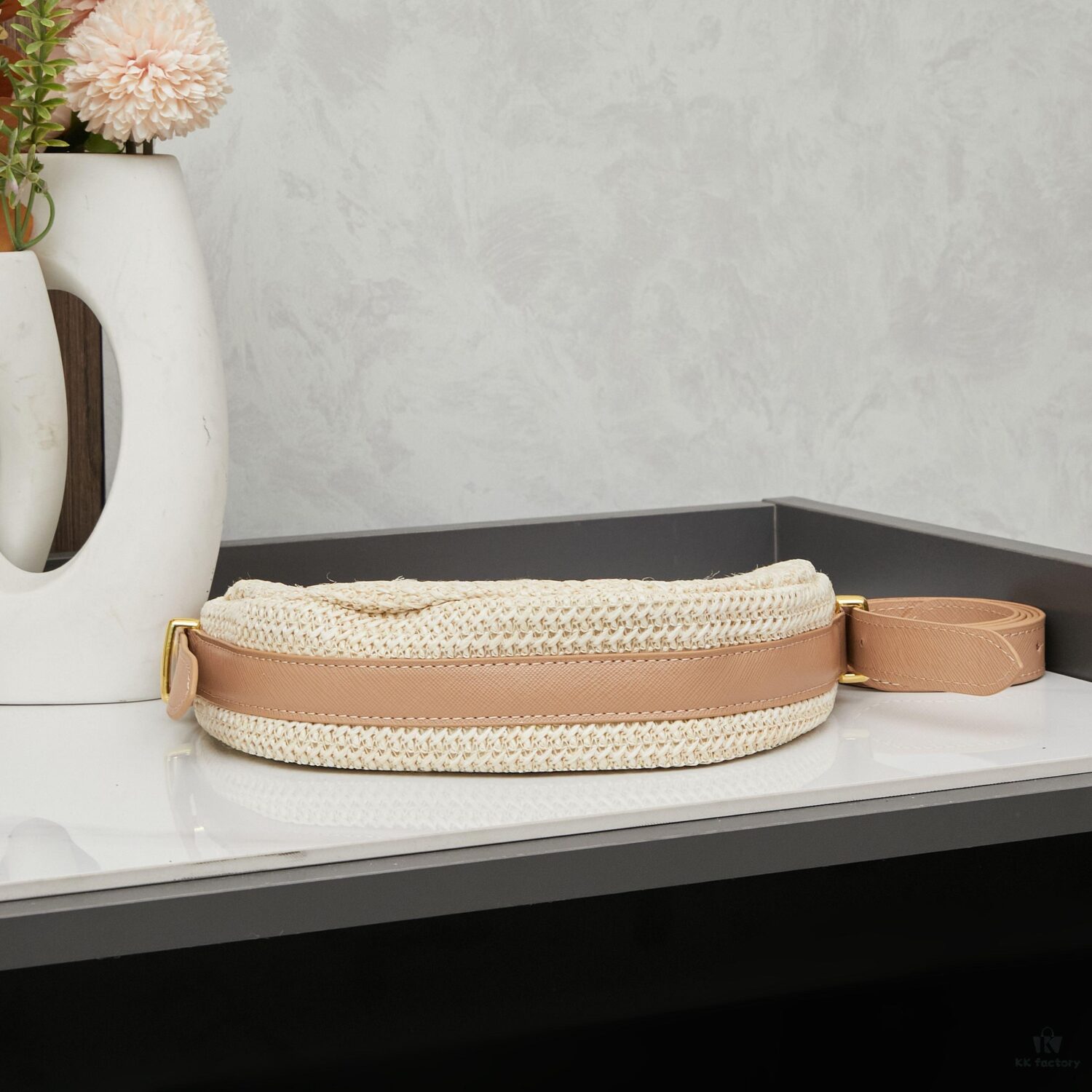 Prada Woven Hobo Bag with Box