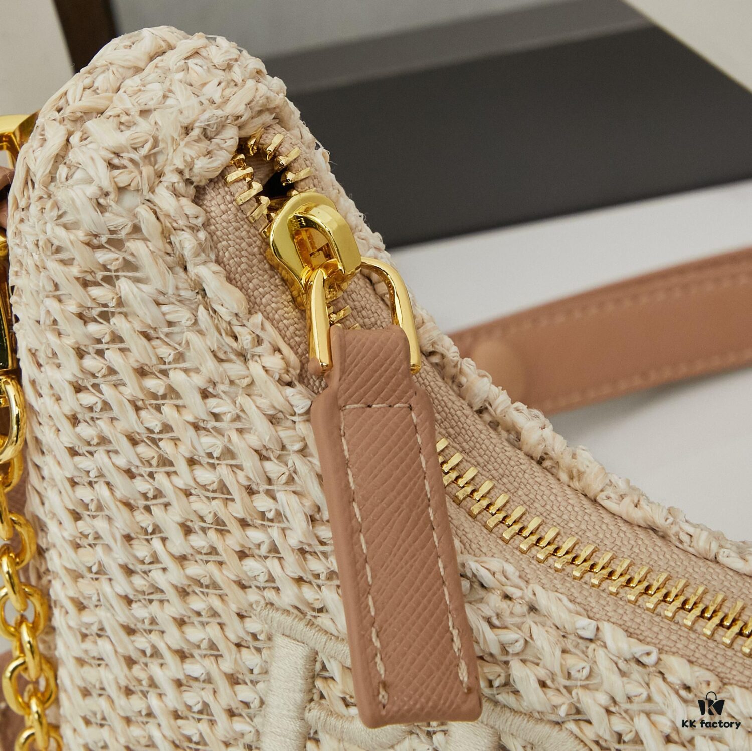 Beige Knitted Prada Underarm Handbag with Box 🎀 Love at First Sight
