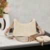 Beige Knitted Prada Three-in-One Bag 🎀 Adorable Design with Box