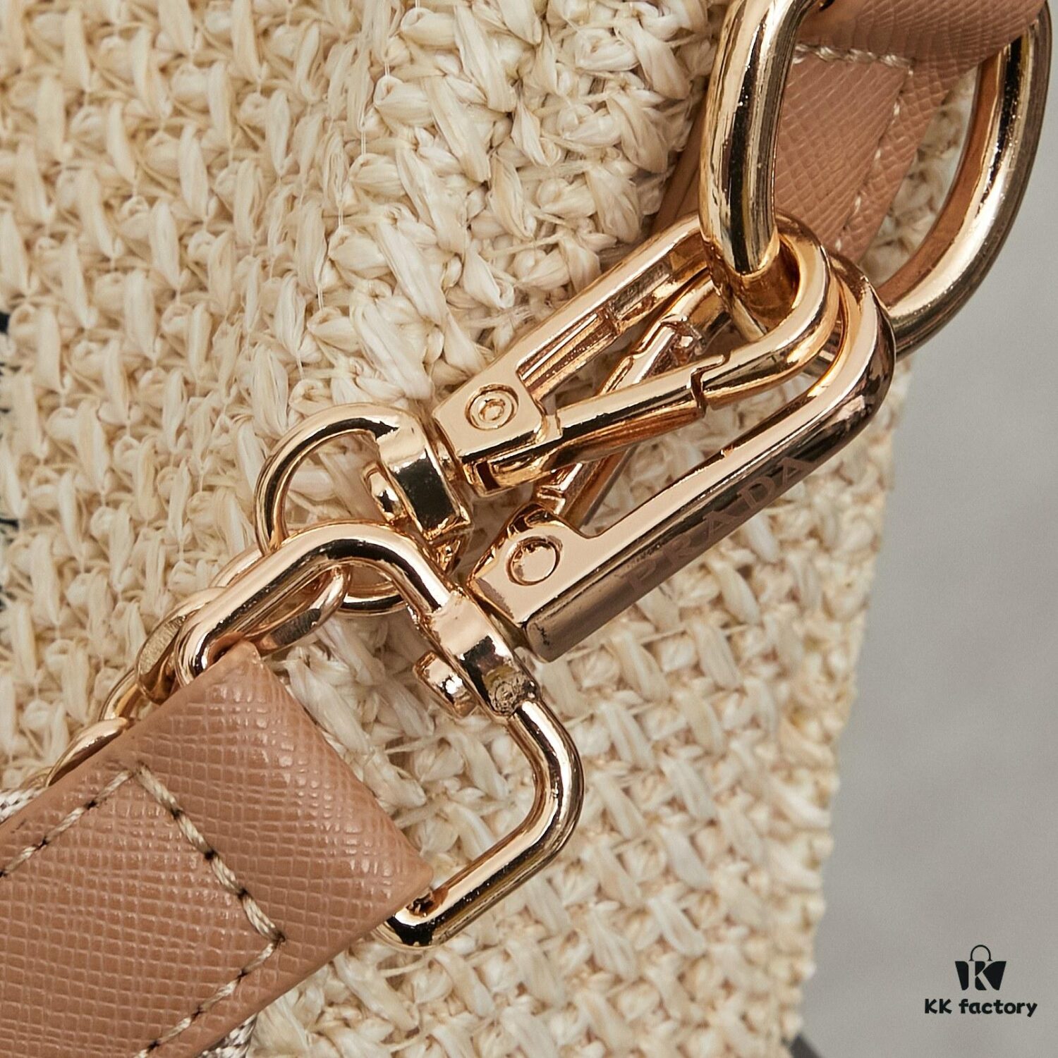 Beige Knitted Prada Three-in-One Bag 🎀 Adorable Design with Box