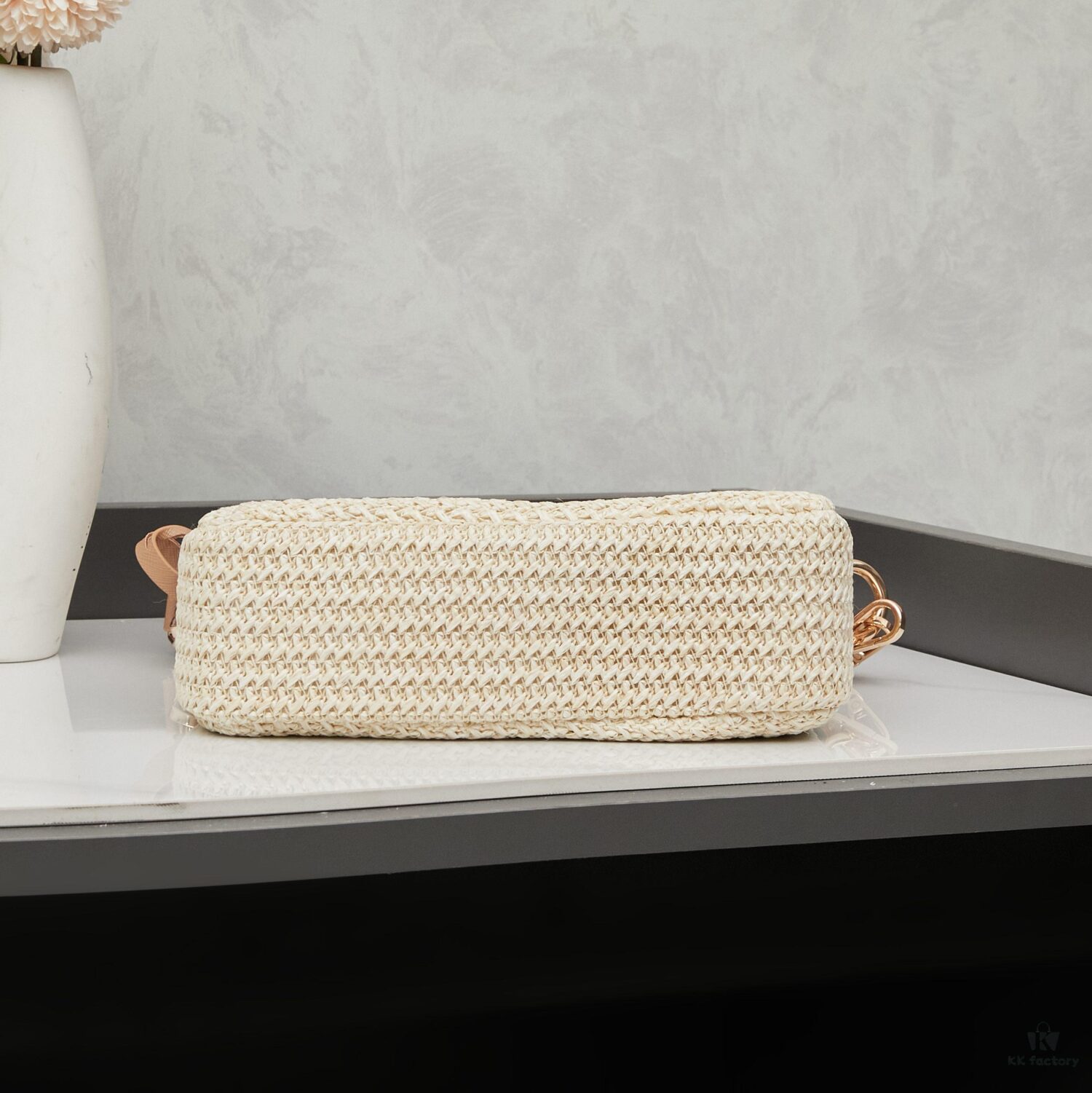 Beige Knitted Prada Three-in-One Bag 🎀 Adorable Design with Box