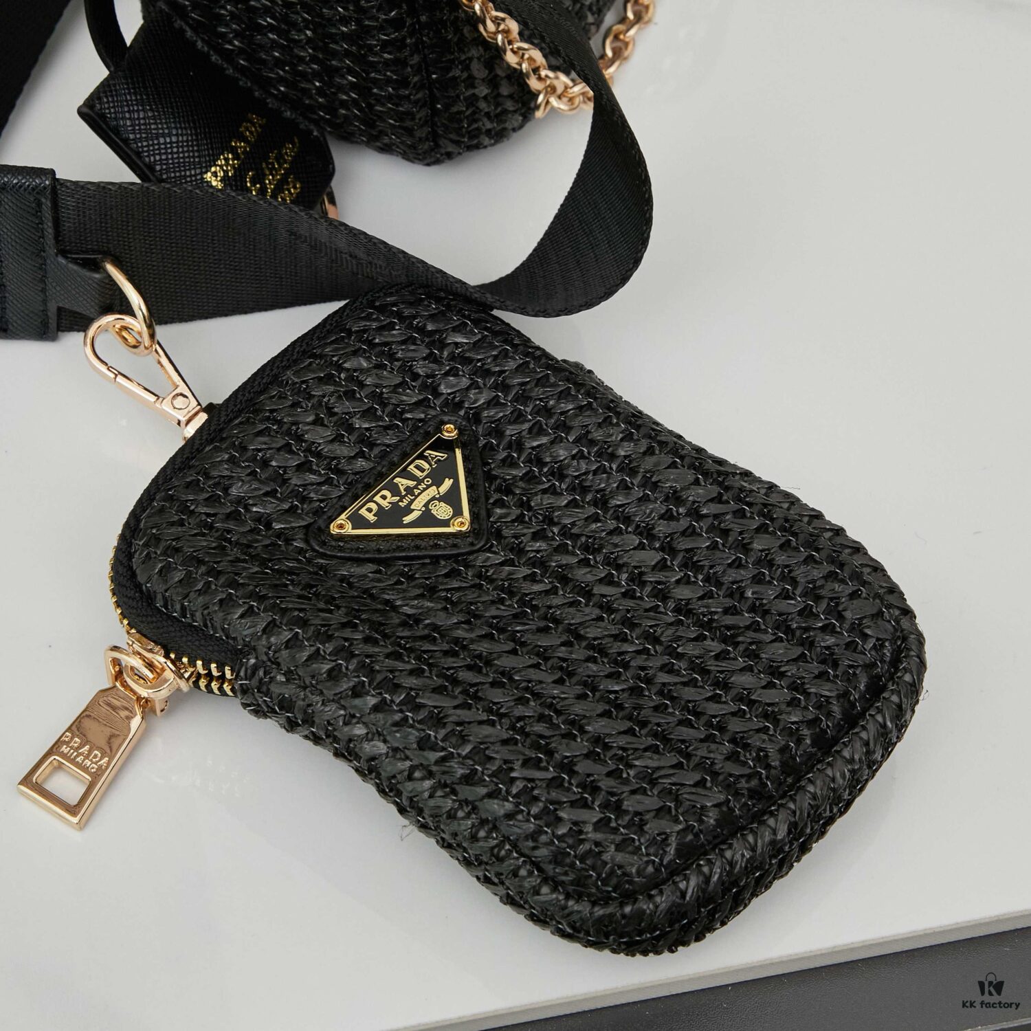 Beige Knitted Prada 3-in-1 Bag 🎀 Adorable Design with Box