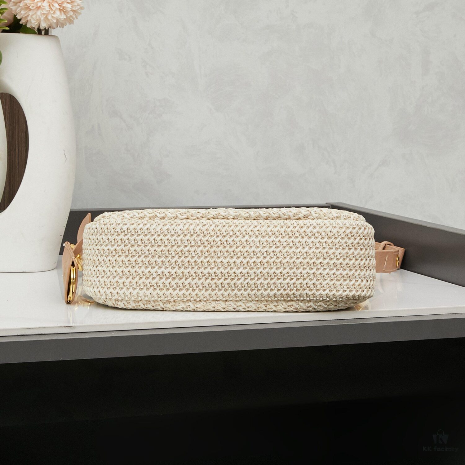 Beige Knitted Prada Underarm Handbag with Box 🎀 Love at First Sight