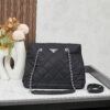 Prada Vintage Zipper Style Chain Quilted Crossbody Bag