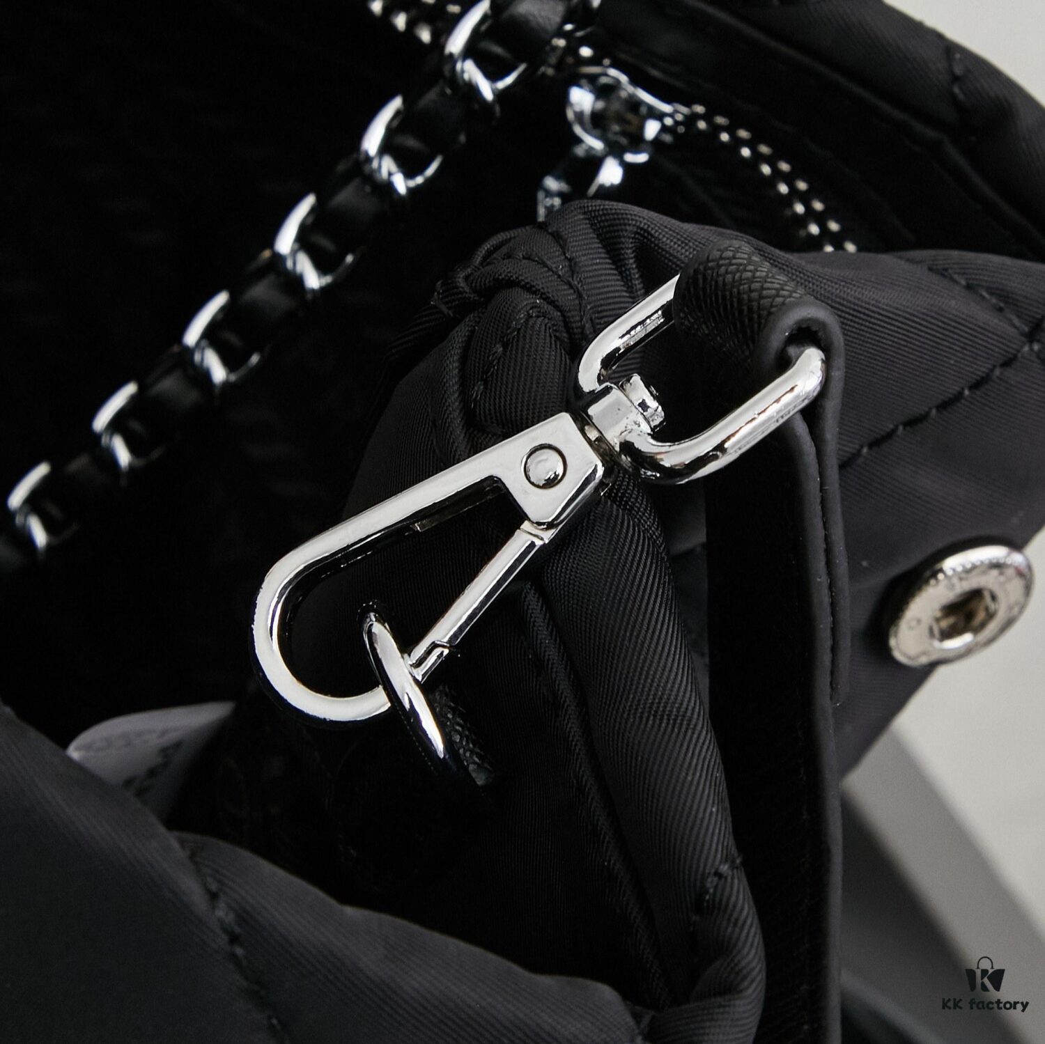 Prada Vintage Zipper Style Chain Quilted Crossbody Bag