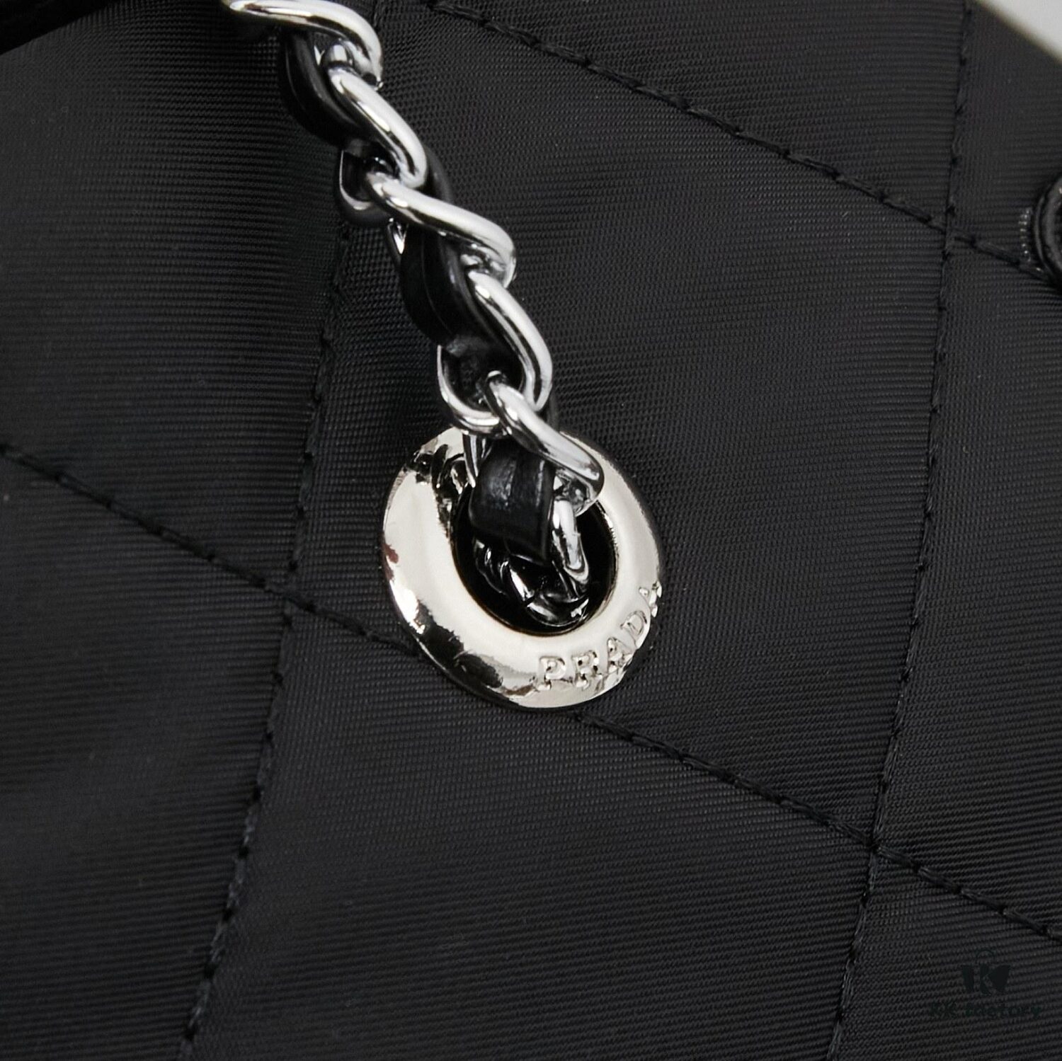 Prada Vintage Zipper Style Chain Quilted Crossbody Bag