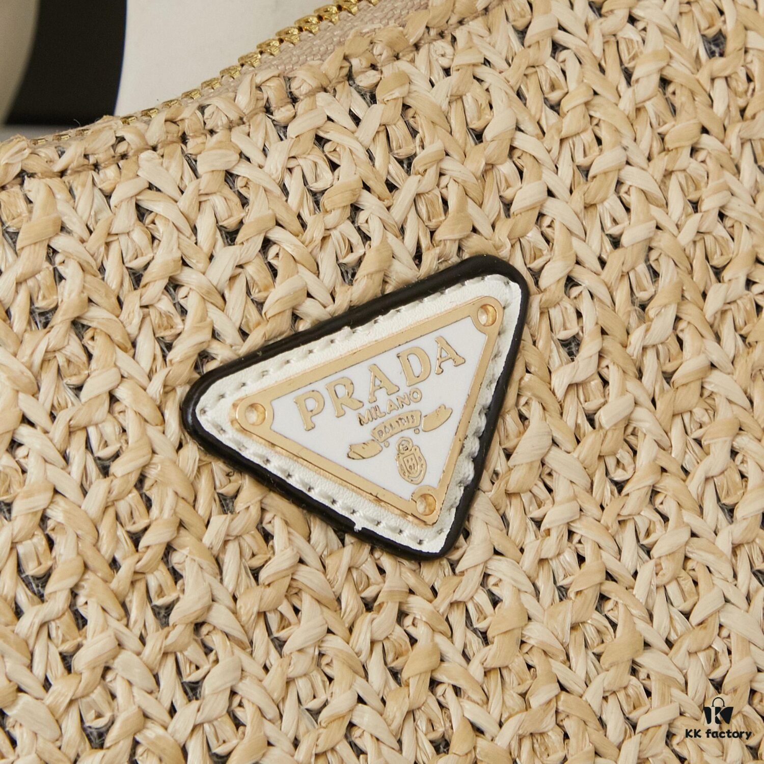 Prada Woven Straw Hobo Bag with Box