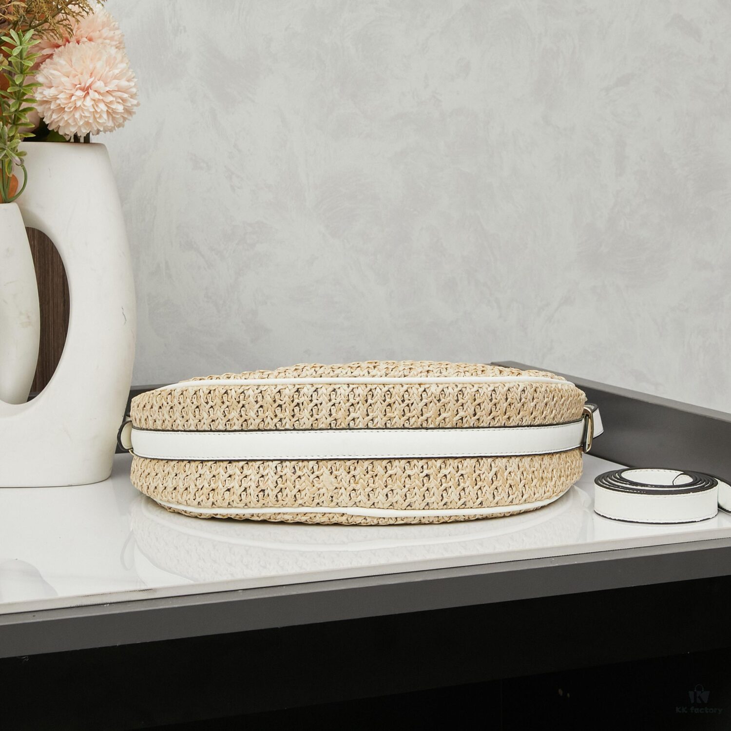 Prada Woven Straw Hobo Bag with Box