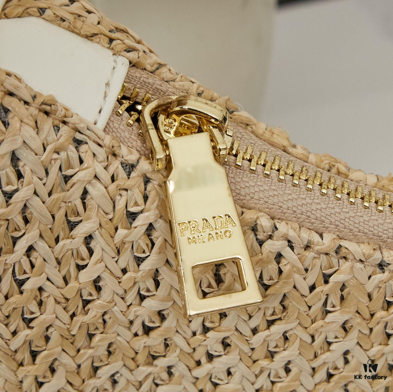 Prada Woven Straw Hobo Bag with Box