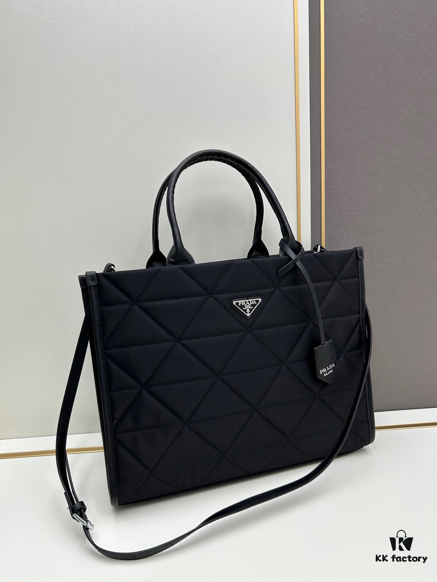 Prada Tote Parachute Shopping Bag - Large Size, Soft and Lightweight Material