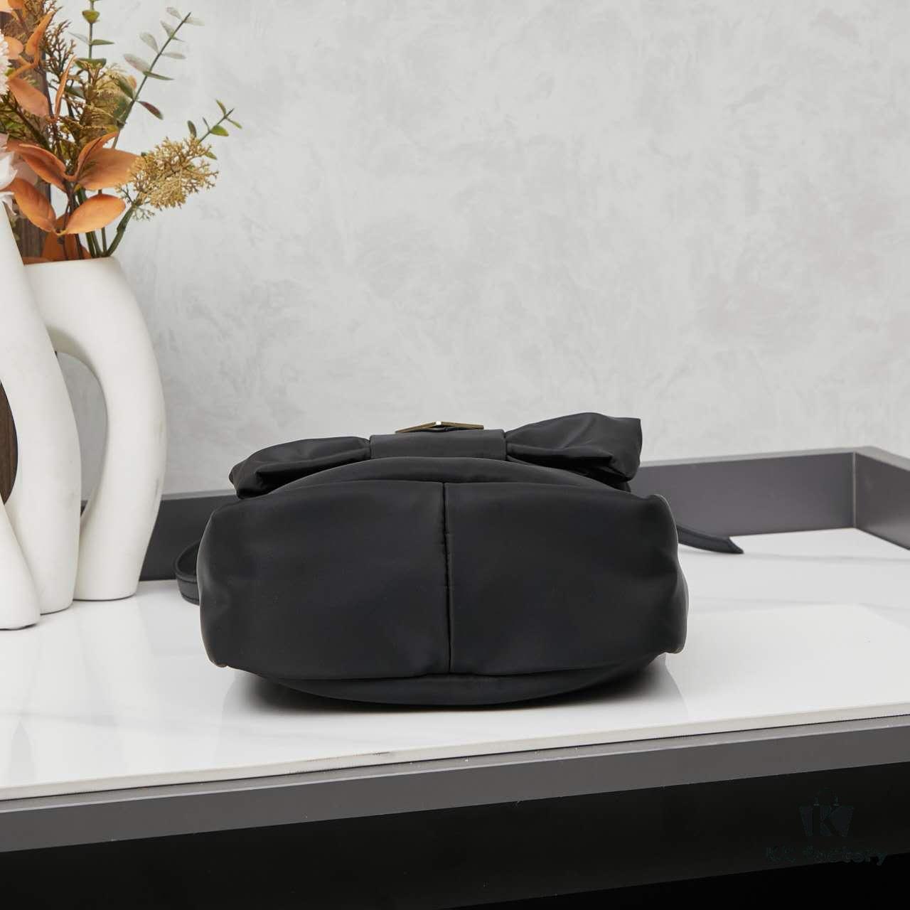 PRADA Bow Basket Bag in Recycled Nylon with Box