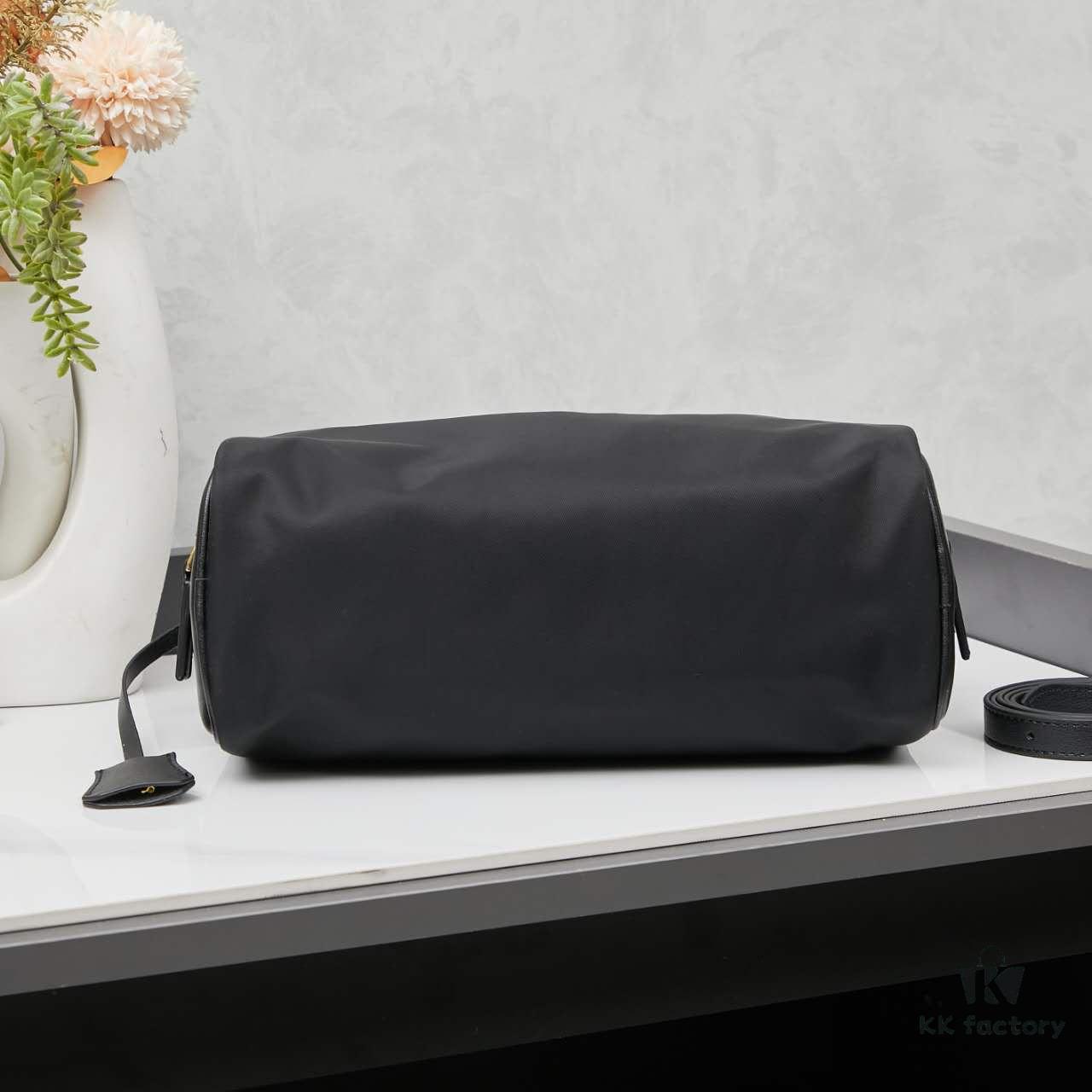 With Box, PRADA 2024 Fall/Winter Black Padlock Shoulder Bag