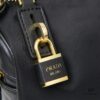 With Box, PRADA 2024 Fall/Winter Black Padlock Shoulder Bag