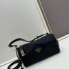 With Box, PRADA Prada 2024 Fall/Winter Black Padlock Shoulder Bag