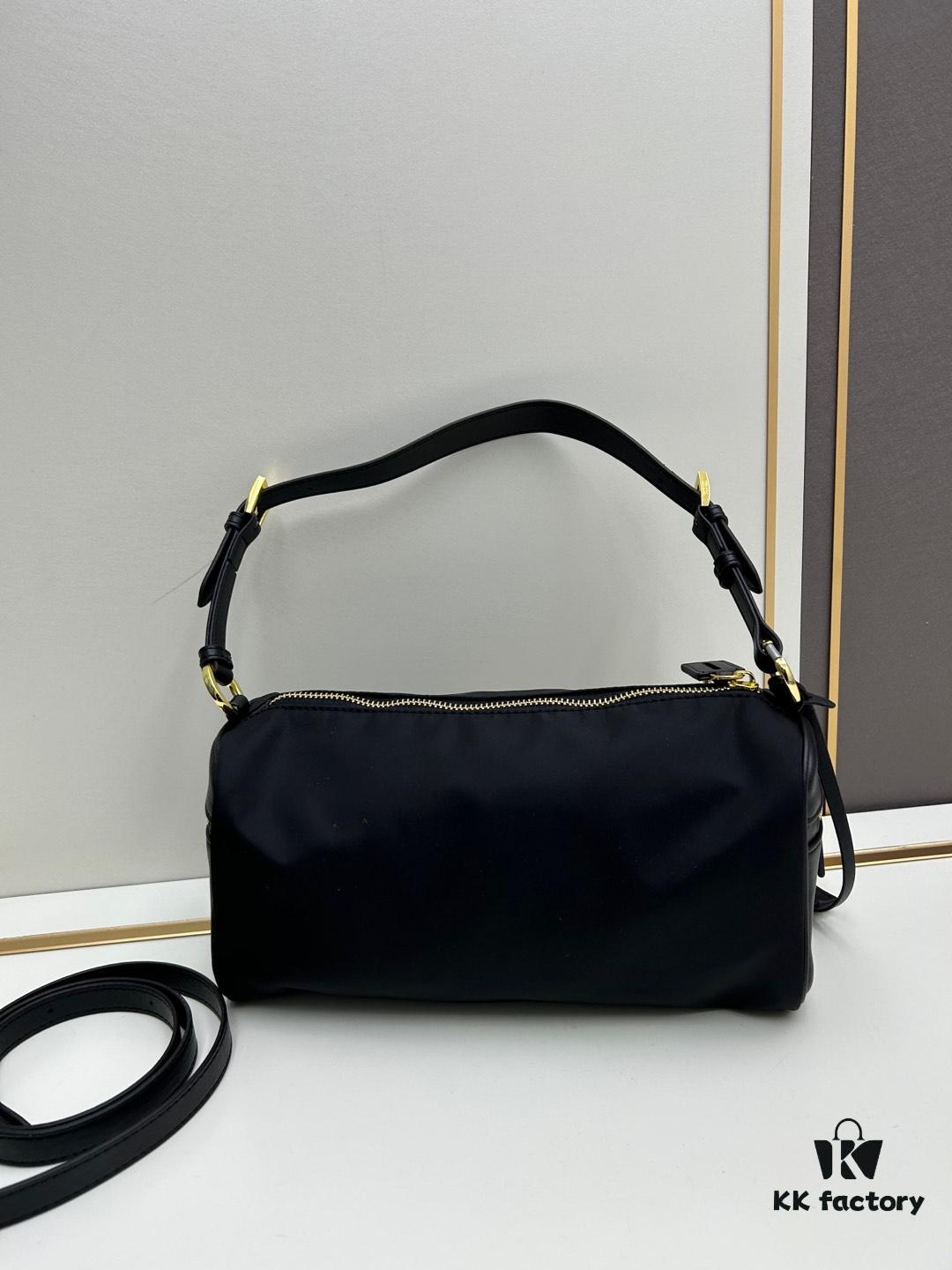 With Box, PRADA Prada 2024 Fall/Winter Black Padlock Shoulder Bag